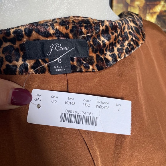 JCrew Leopard Velvet Wrap Dress - Picture 7 of 7